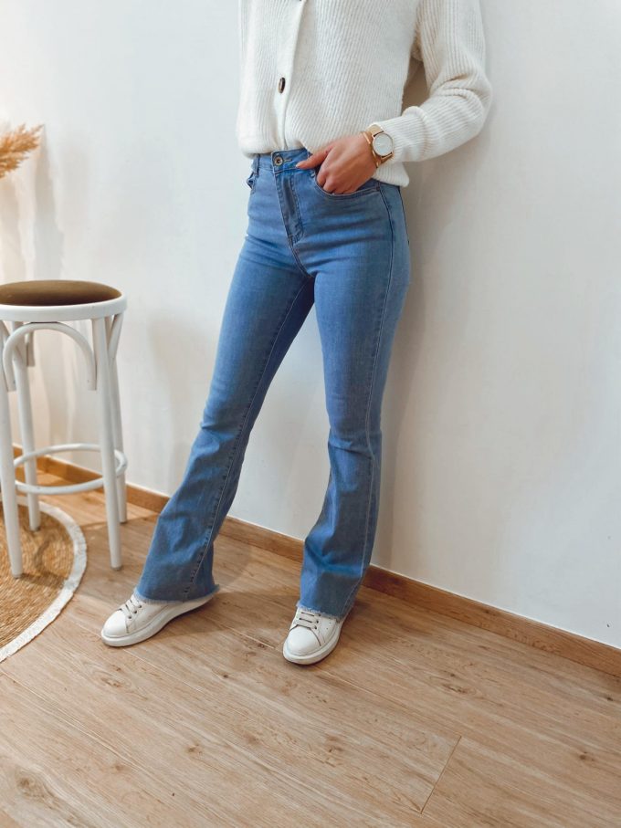 Flare jeans boord.