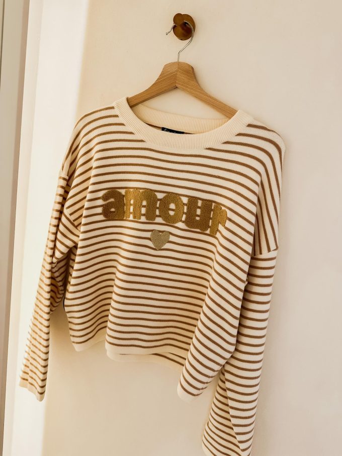 Sweater striped AMOUR.