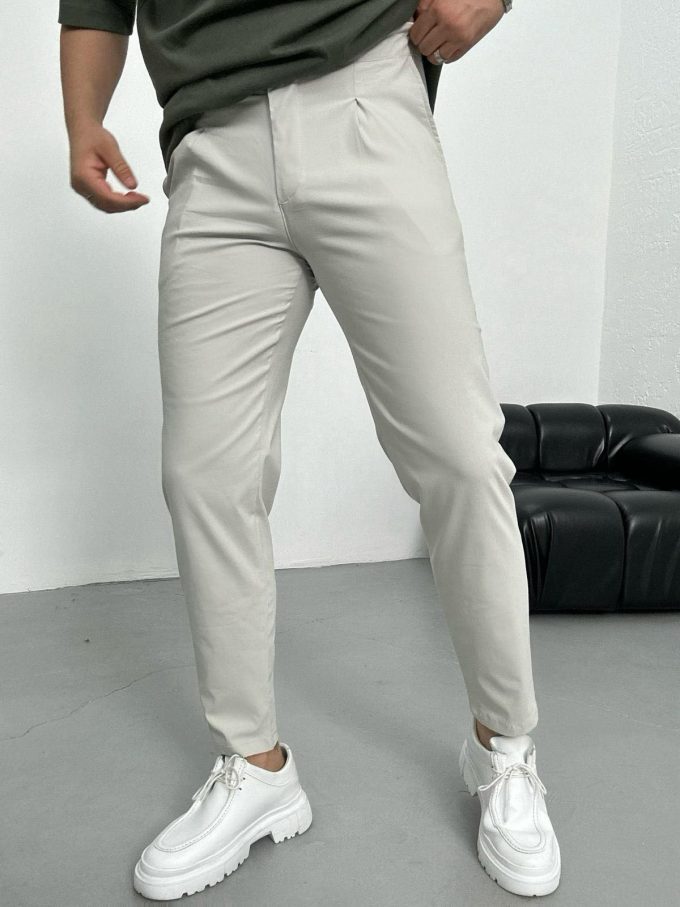 Grey pants.