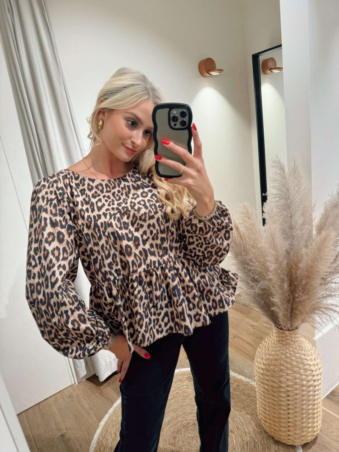 Leopard Blouse strikjes.