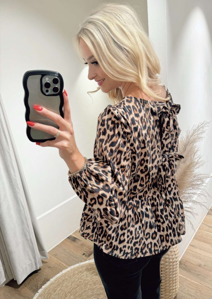 Leopard Blouse strikjes.