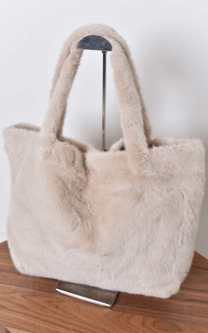 Faux fur bags.