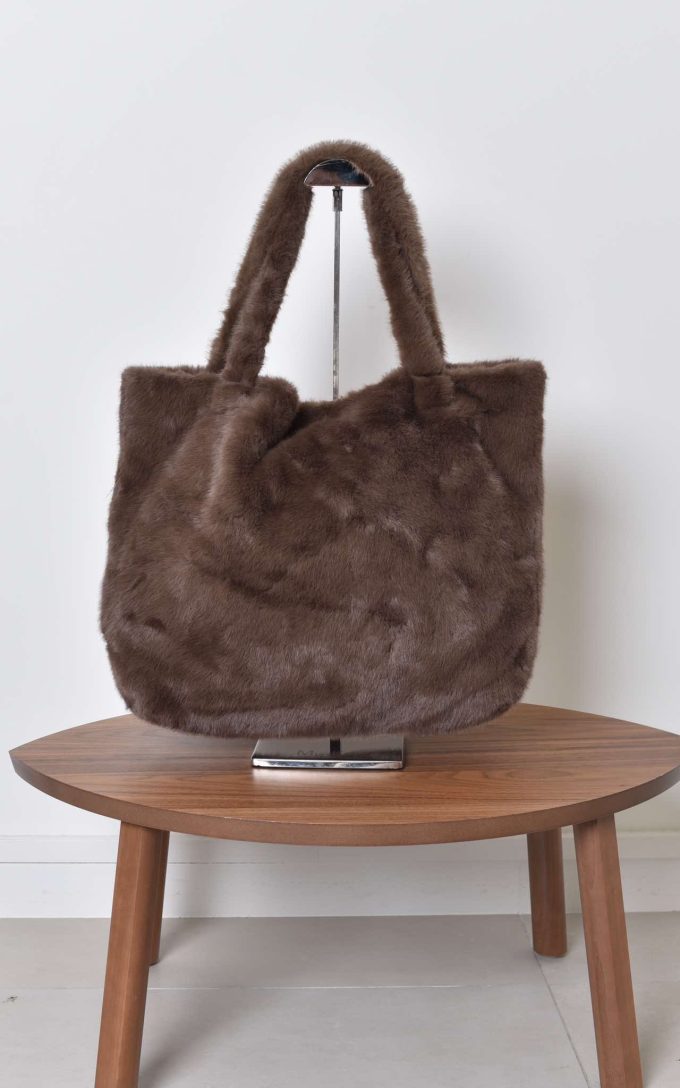 Faux fur bags.