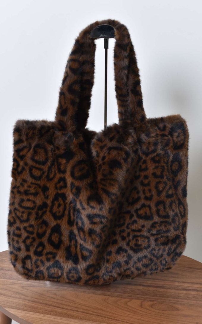 Faux fur bags.