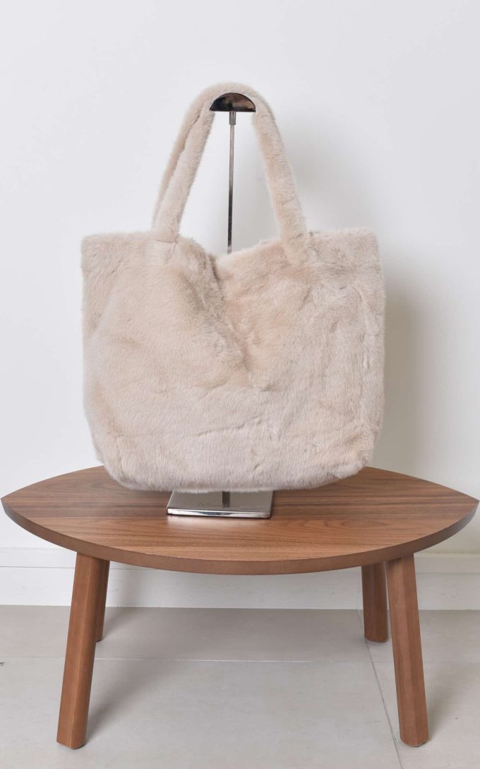 Faux fur bags.