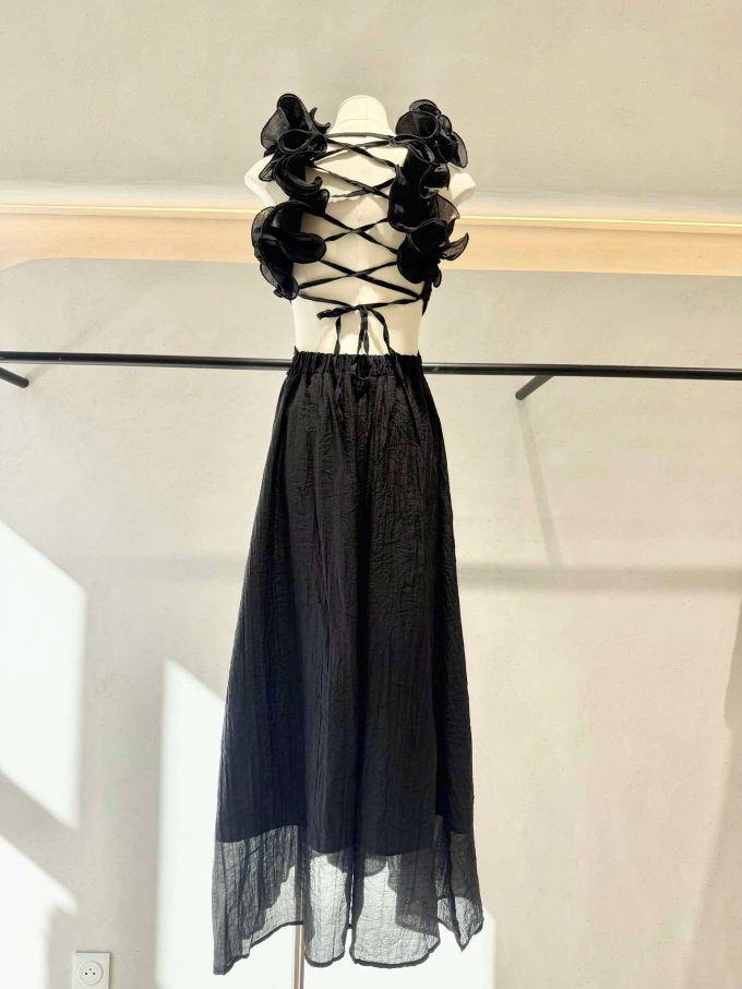 Dress flower back.