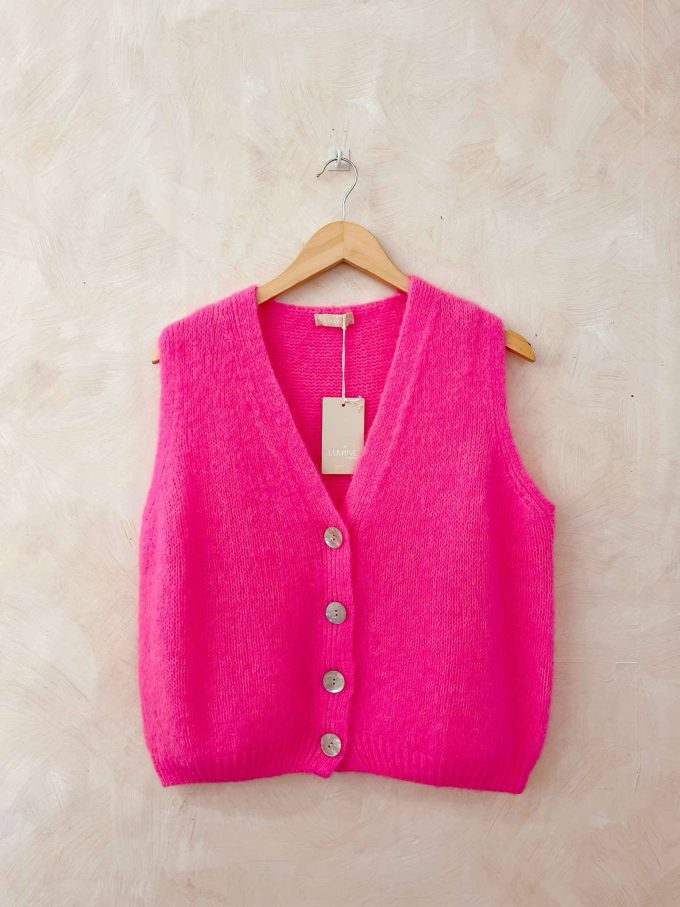 Gilet en maille sans manches.