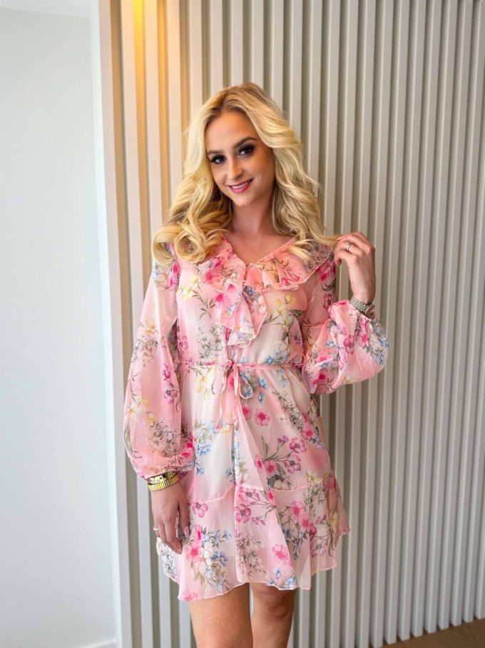 Robe en voile imprimée.