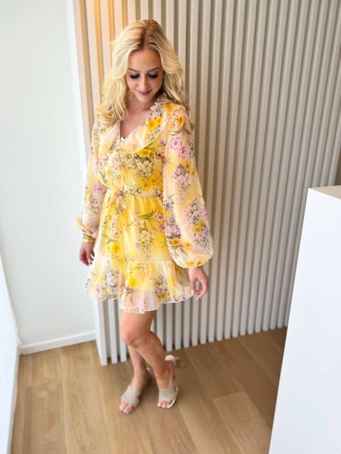 Robe en voile imprimée.