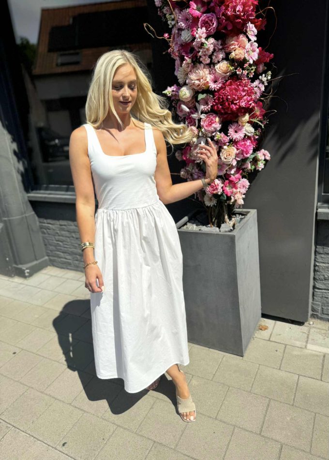 White summer dress.