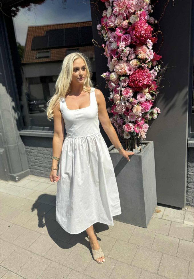 White summer dress.