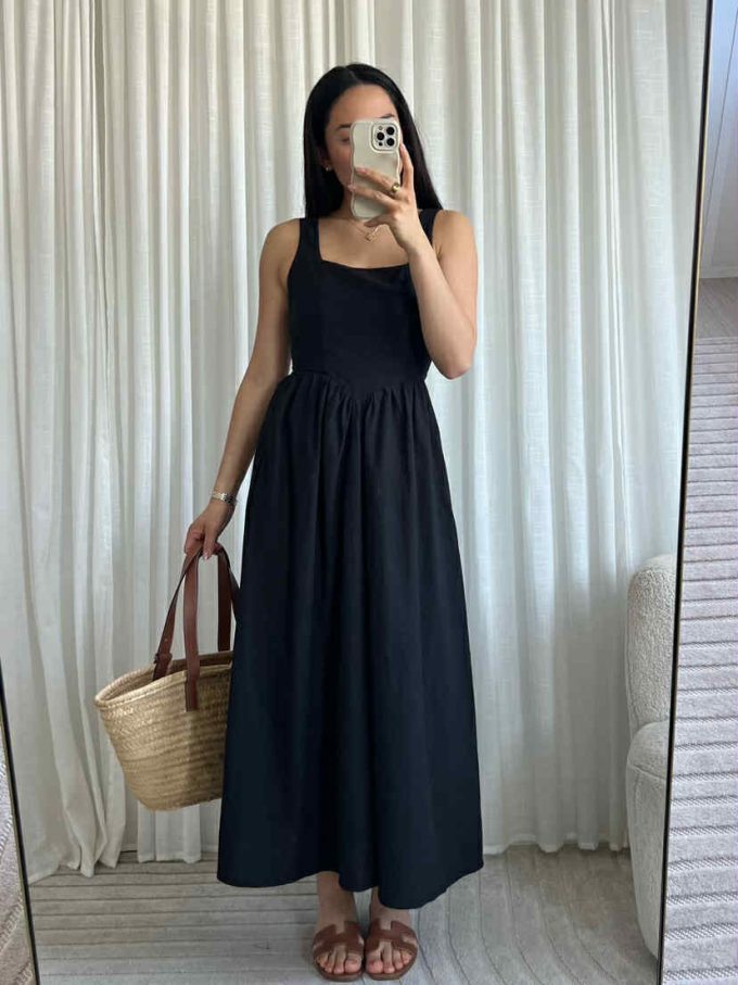 Cotton maxi dress.