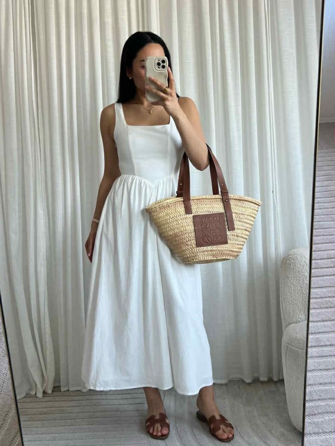 Cotton maxi dress.