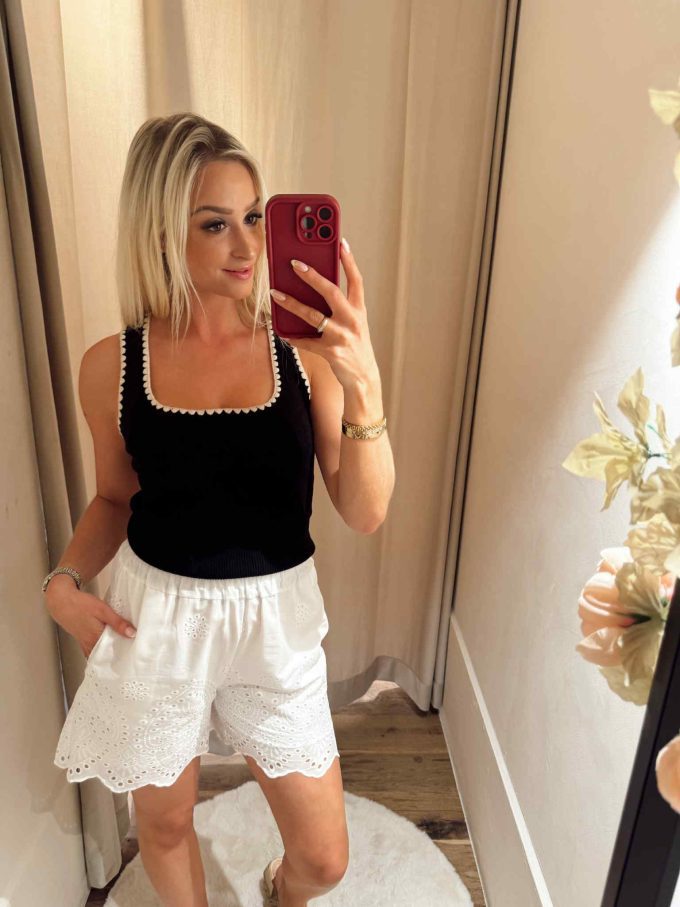 Top black details.