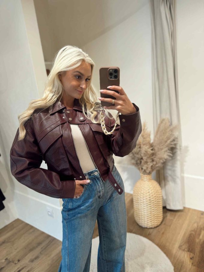Bordeaux jacket.