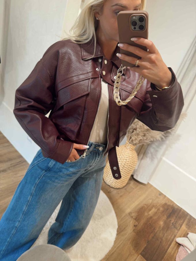Bordeaux jacket.