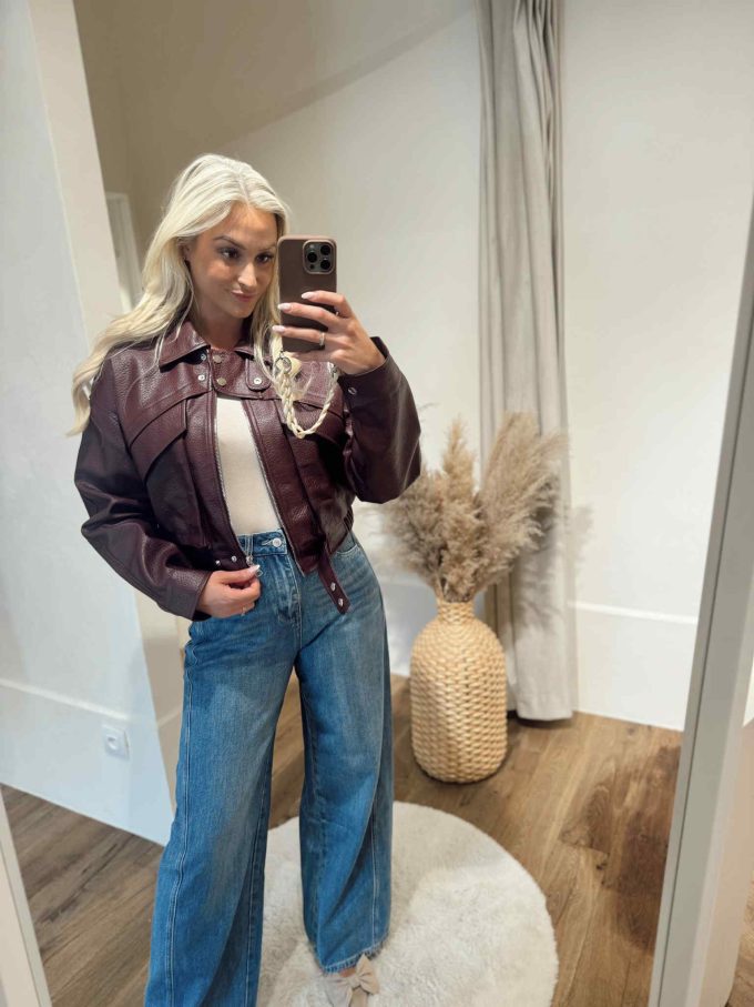 Bordeaux jacket.