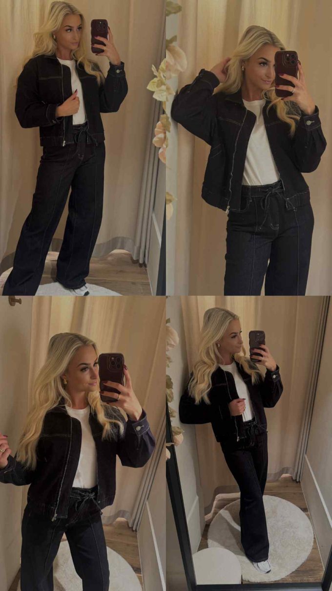 Jeans straight brut.