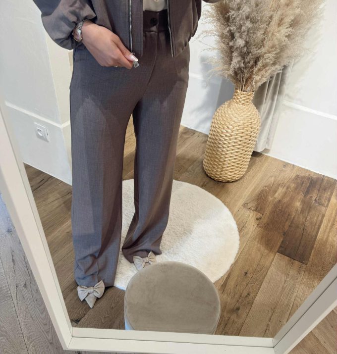 Straight trousers.