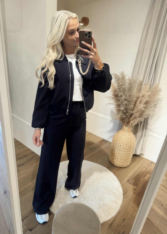 Straight trousers.