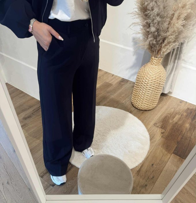 Straight trousers.