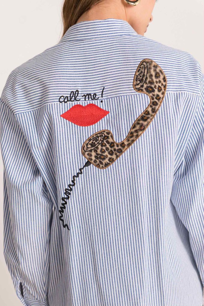 Striped hemd CALL ME LEOPARD.
