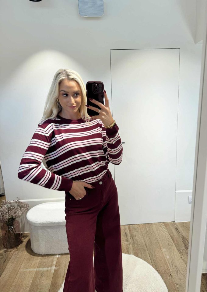 Striped pull.