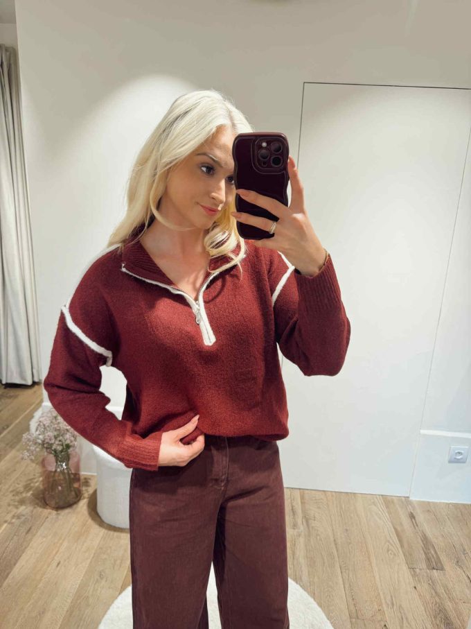 Sweater zip.