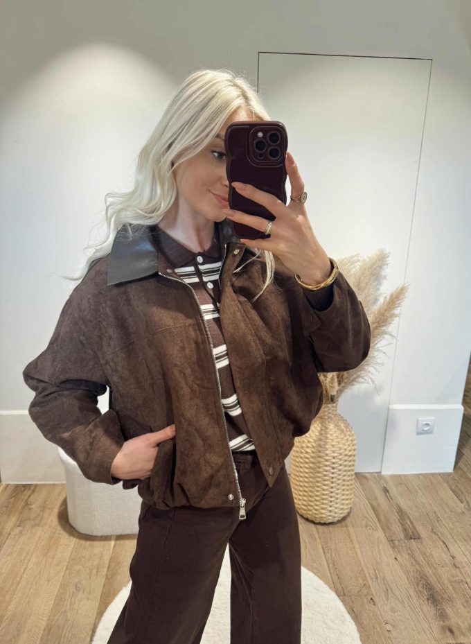 Veste effet daim.