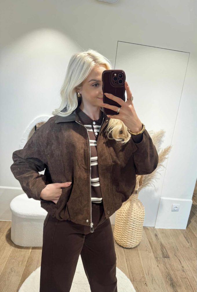 Veste effet daim.